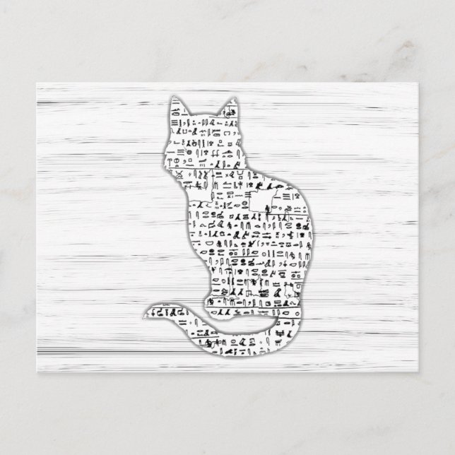 Cat Hieroglyphics Postkarte (Vorderseite)