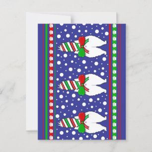 Cat Hintern Christmas Green Postkarte
