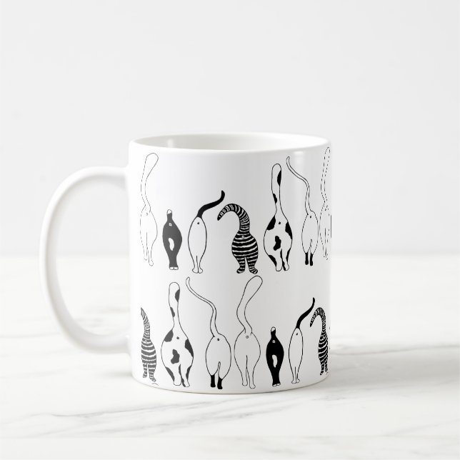 Cat Hintern Muster Kaffeetasse (Links)