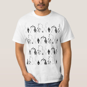 Cat Hintern Muster T-Shirt