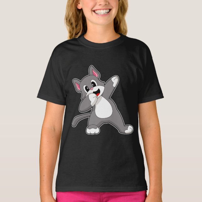 Cat Hip Hop Dance T-Shirt (Vorderseite)