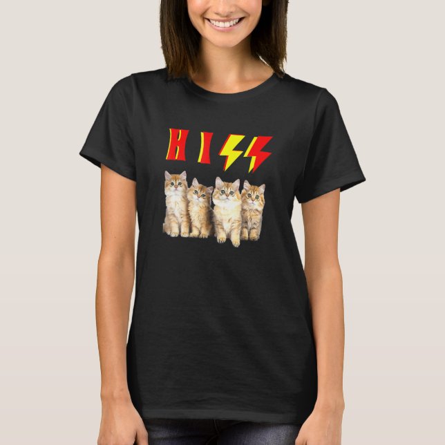 Cat Hiss Cat Cat Eigentümer Kitten T-Shirt (Vorderseite)