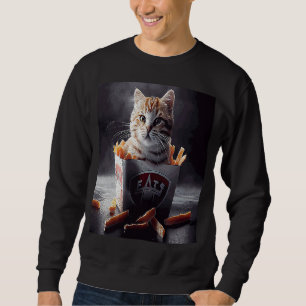 Cat Hockey French Fries Sweatshirt