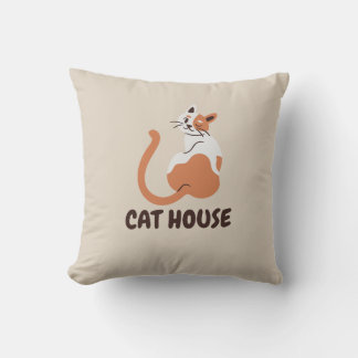 cat house pillowcase  kissen