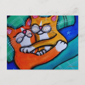 Cat Hugs Postkarte