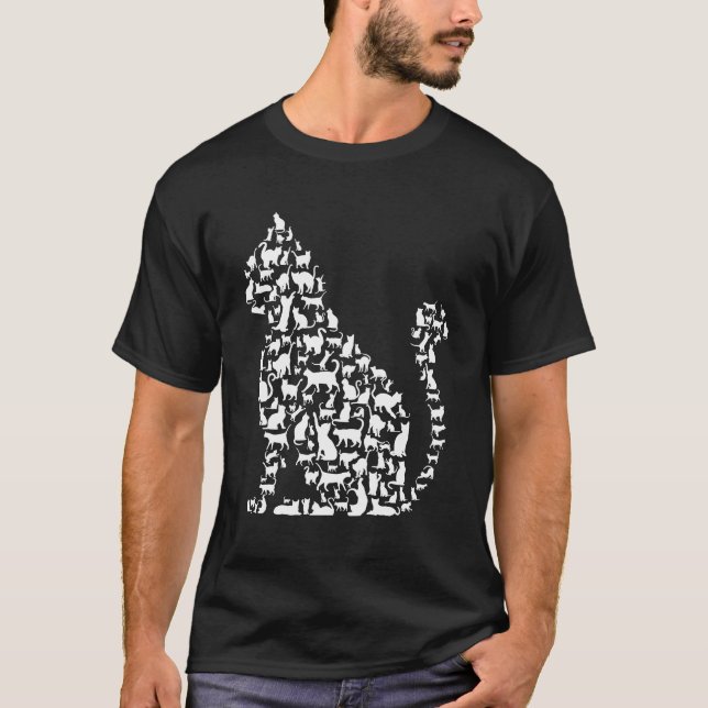 Cat Icons Illustration Design T-Shirt (Vorderseite)