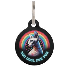 Cat ID Tag Personalisiert Sphynx Cat Name