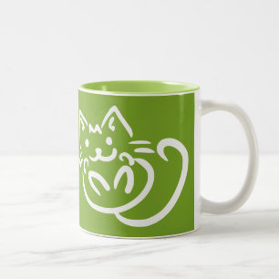 Cat Illustration benutzerdefinierte Tasse - Stil a