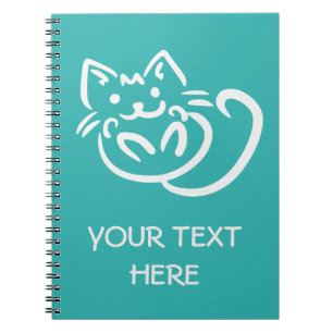 Cat Illustration benutzerdefiniertes Farbheft Notizblock