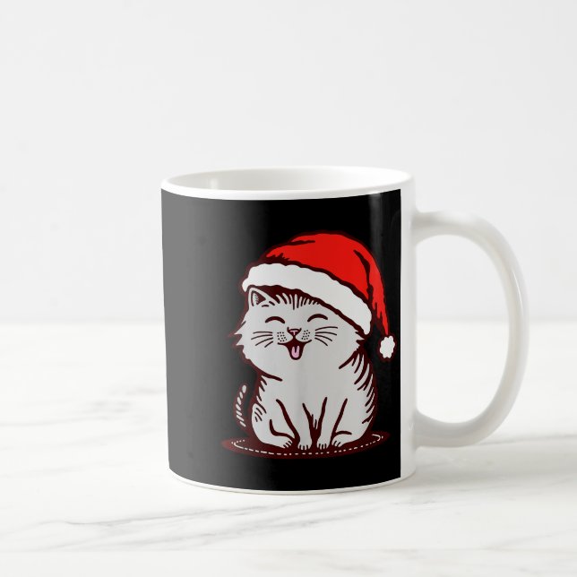 Cat In A Santa Hat  Kaffeetasse (Rechts)