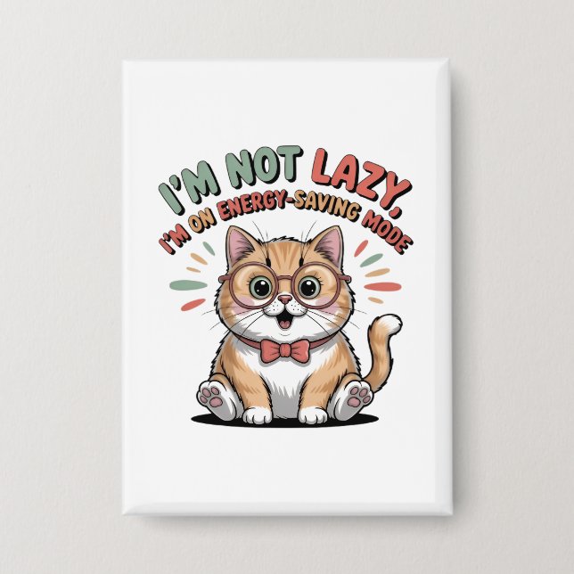 Cat in Energy Saving Mode Button (Vorderseite)