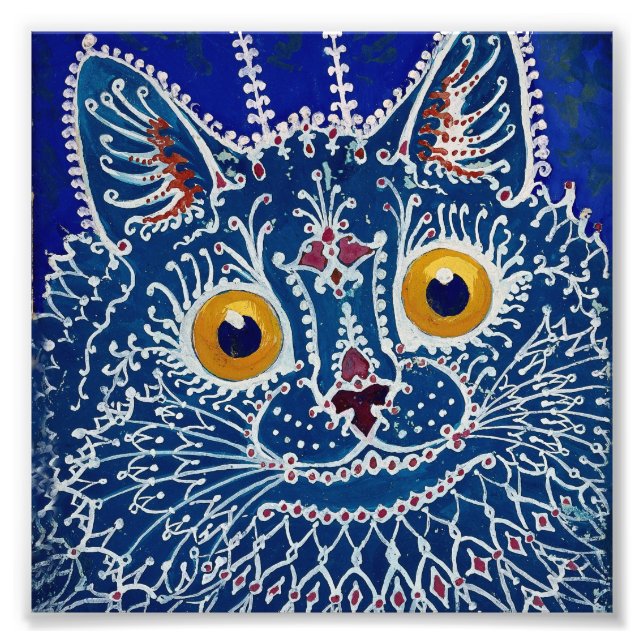 "Cat in Gothic Style" von Louis Wain Fotodruck (Vorne)