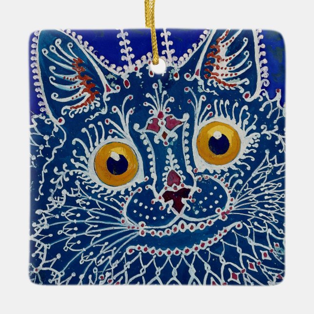 "Cat in Gothic Style" von Louis Wain Keramikornament (Vorderseite)
