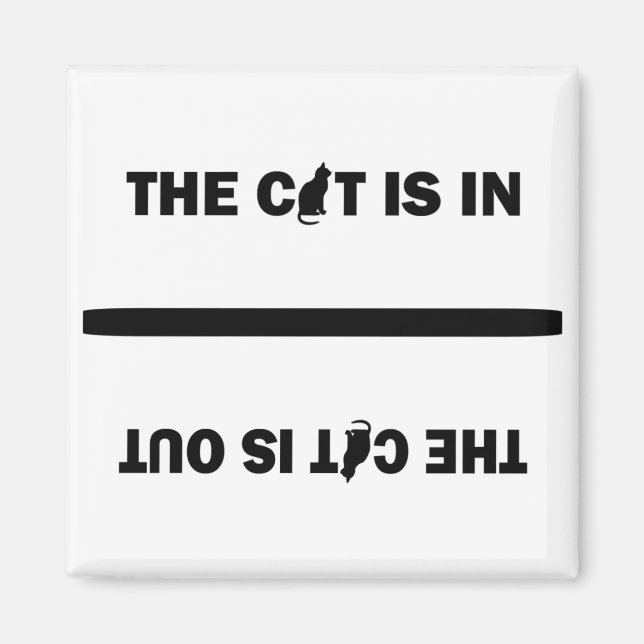 Cat In/Out Magnet (Vorne)