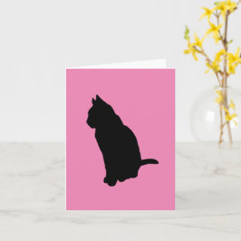 Cat In Position Silhouette Vector ausschneiden Karte