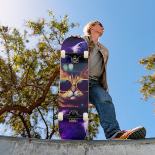 CAT IN SPACE FUNNY Skateboard Deck