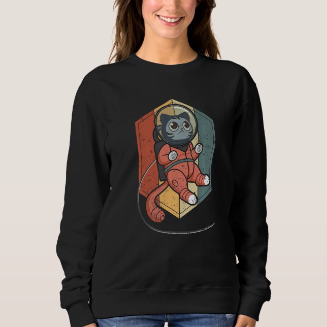 Cat in Space Space Cat Nerdy  1 Sweatshirt (Vorderseite)