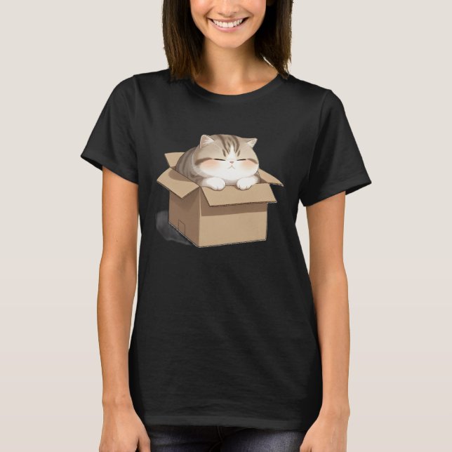 Cat in the Box Shirt (Vorderseite)