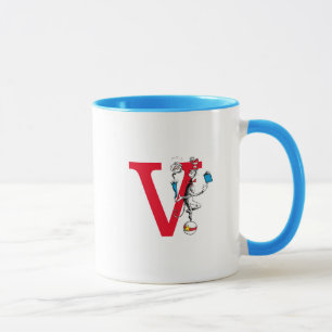 Cat in the Hat Balancing Act Monogramm V Tasse