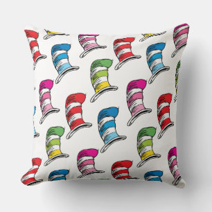 Cat In The Hat Colorful Hat Pattern Kissen