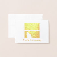 Cat in Window Modern Unique "A Note From" geklappt