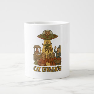 Cat Invasion UFO Jumbo-Tasse