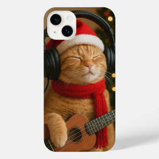 Cat iPhone 14 Plus Case Playing Christmas Music iPhone 14 Plus Hülle