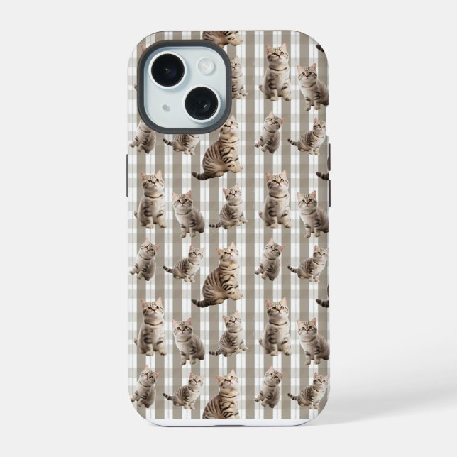 Cat iPhone 15 Phone Case Hülle (Rückseite)