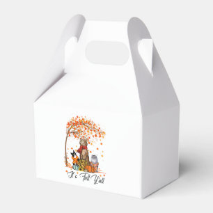 Cat It's Fall Y’all Pumpkins Autumn Halloween Cat Geschenkschachtel