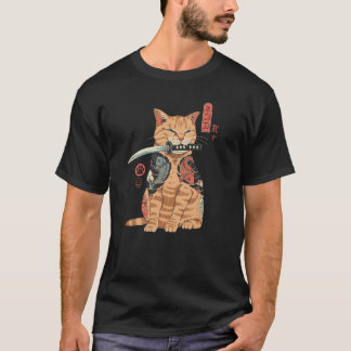 Cat Japan Knife T-Shirt
