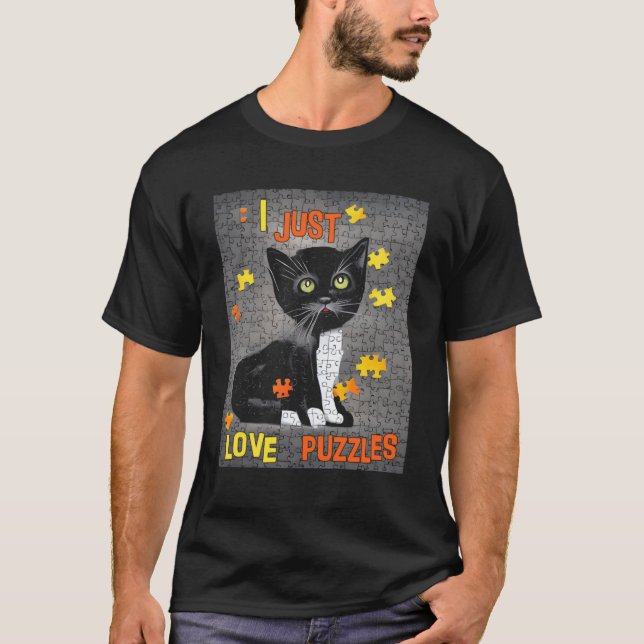 Cat Jigsaw Puzzle Liebe T-Shirt (Vorderseite)