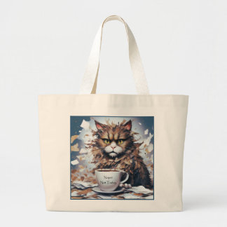 Cat Jumbo-Tasche mit einer Niedlichen "Not Today"- Jumbo Stoffbeutel