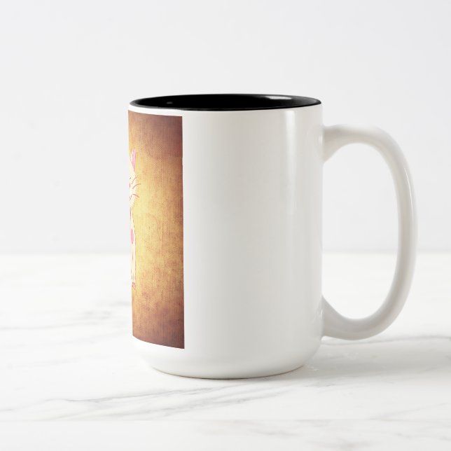 Cat-Kaffee-Tasse Zweifarbige Tasse (Rechts)