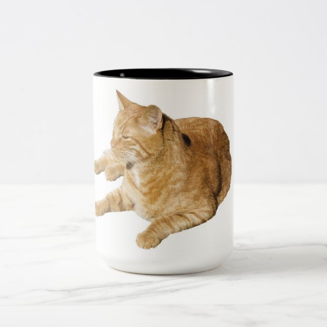 Cat-Kaffee-Tasse Zweifarbige Tasse (Mittel)