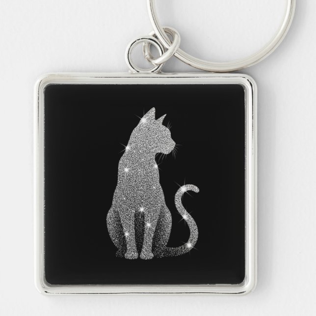Cat key ring glittering cat schlüsselanhänger (Vorne)