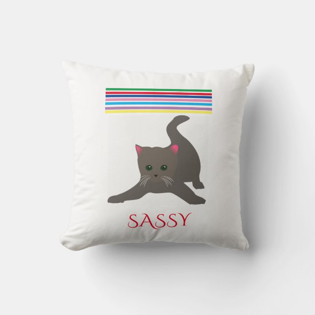 CAT-Kissen. Personalisierter Name. Kissen (Vorderseite)