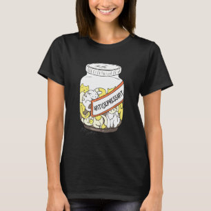Cat Kitten Antidepressivum Retro Forensik Thema T-Shirt