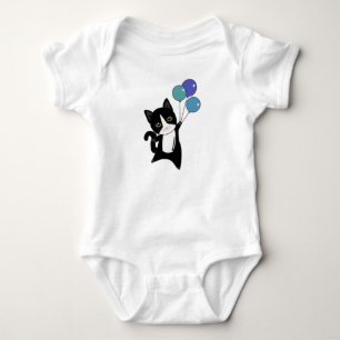 Cat Kitten Balloons Niedliche Tiere schwarze Katze Baby Strampler