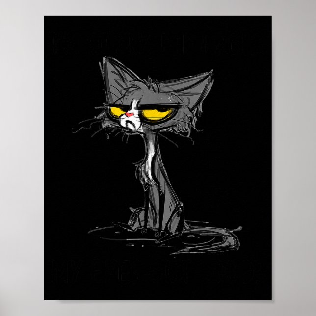 Cat Kitten Did I Roll My Eyes Out Loud Funny Sarca Poster (Vorne)