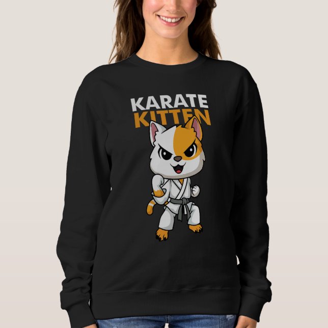 Cat Kitten Karate Sweatshirt (Vorderseite)