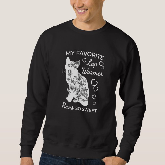 Cat Kitten Lap Warmer Purring Sweatshirt (Vorderseite)