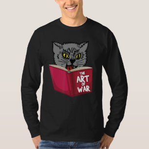 Cat Kitten Leserbuch Kunst des Krieges T-Shirt