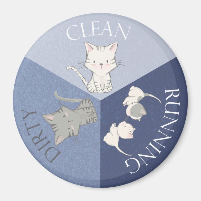Cat Kitten Pet Geschirrspülmaschine Magnet reversi (Vorne)