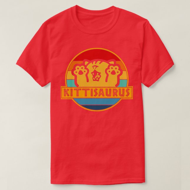 Cat Kittisaurus Square T-Shirt (Design vorne)