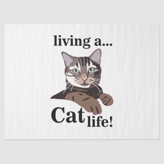 Cat Kitty Funny Seidenpapier (Vorderseite)