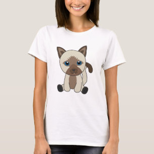 Cat Kitty Fur Nose Niedlicher Tiere Kinder Siam T-Shirt
