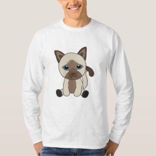 Cat Kitty Fur Nose Niedlicher Tiere Kinder Siam T-Shirt