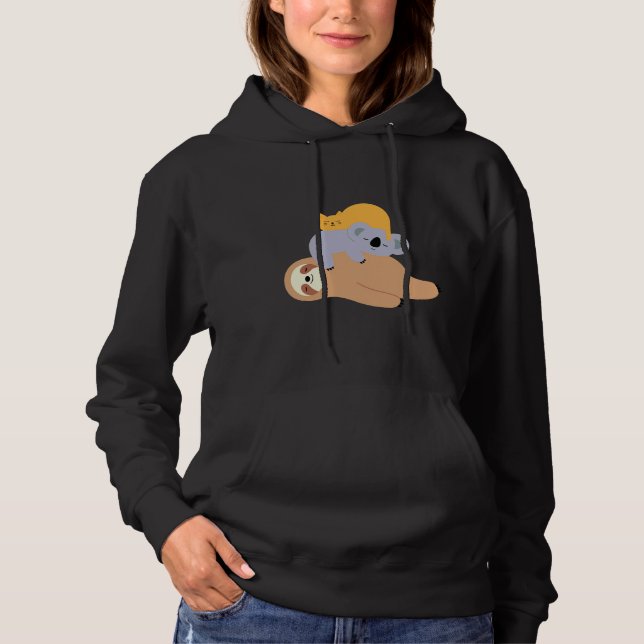 Cat Koala Sloth Hoodie (Vorderseite)