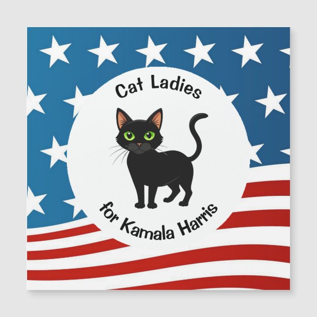 Cat Ladies for Kamala Design Carte magnétique (Devant)
