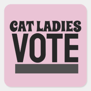 CAT LADIES VOTE STICKERS DÉCALES